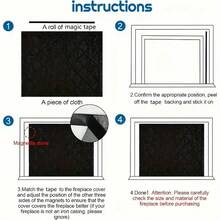 AIYYIPA 1PC AIYYIPA Magnetic Fireplace Cover - Fireplace Blanket For Block Cold Air Reduce Energy Costs, Fireplace Barrier For Pets/Insects/ Ashes, Windproof Winter Fireplace Screen, Home Heating Decoration, Pet Friendly