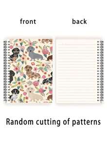 1 Cute Dachshund Spiral Notebook With Floral Design - Durable Cover Perfect For Work, School, Journaling, Gifts, School Supplies | Floral Design Notebook | School Notebook With Easy Page Turns
