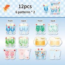 12 Sheets Happiness Cafe Vintage Style Food Creative DIY Scrapbooking Decorative Paper