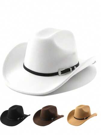 这款经典的牛仔帽男女皆宜，配有可拆卸的经典腰带装饰，非常适合日常休闲穿着、度假以及牛仔主题派对和聚会。