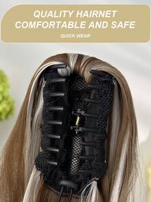 26英寸波浪卷发夹式马尾假发，耐热纤维材质，适合日常佩戴和派对场合 - 間色 - 查看 10