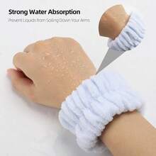 Women Face Wash Wristbands Microfiber Wrist Washband Spa Washband Wrist Towels For Washing Face, Prevent Water Running Down The Arms