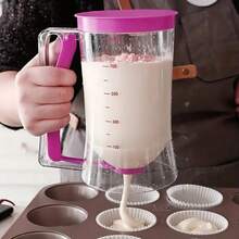 1pc Pancake Cupcake Dough Dispenser With Squeeze Handle, Suitable For Baking Tray Mixture Dispenser, 4-Cup Measuring Tool Kitchen Dough Separator, Suitable For Cookies, Cakes, And Waffles - Nhiều màu - Xem 2