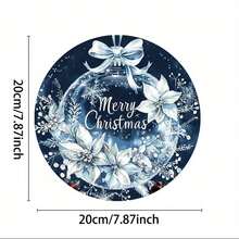 1 pièce Panneau métallique bleu Joyeux Noël - Décoration murale de vacances 2D, convient pour la maison, la cuisine, le café, le bureau - Cadeau de vacances parfait, meilleur choix de Noël, décoration de pièce idéale