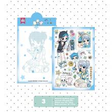 1PC可爱少女角色贴纸千年少女手账原创卡手机动漫动画 - 彩色 - 查看 18