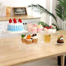 Tomnk 6 Pcs Clear Acrylic Boxes For Display As Buffet Risers And Stands, Food Risers For Party, Table, Stands, For Halloween,Wedding, Including 8", 7", 6", 5", 4", 3" (Small, 6Pcs, Clear) - Clear - View 5