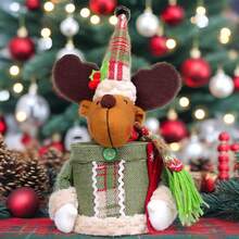 Christmas Candy Box, Cute Santa Claus Elk Doll Storage Container Decoration Present