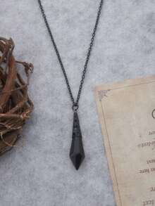 1PC Gothic Vampire Blood Red Colour Imitation Crystal Necklace Women Man Pagan Witch Jewelry Demon Vampire Black Colour Chain Lovers Crystal Pendant Choker - Pendant Necklace - View 8