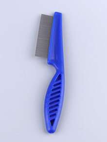 1pc 2-In-1 Pet Hair & Tear Stain Remover Brush - Stainless Steel Dog & Cat Flea Comb, Effectively Trims & Gently Removes Matted Fur And Fleas, Suitable For Dogs And Cats