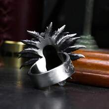Vintage Goddess-Themed Zinc Alloy Ring For Men – Featuring A Gothic Skull And Laurel Leaf Design; Perfect For Halloween, Easter, And Various Themed Parties; A Stylish Gothic-Style Accessory Suitable For Both Men And Women. - nữ tu sĩ - Xem 8