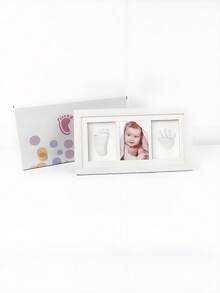 1 Baby Handprint & Footprint Kit - Clay Imprint Memorial Frame, Newborn Room Photo Frame, Personalized New Mom Gift, Suitable For Baby Shower And Baby Registry (Please Read The Instructions Carefully Before Use To Get Detailed Usage Instructions And Watch The Video Demonstration). - Multicolor - View 7