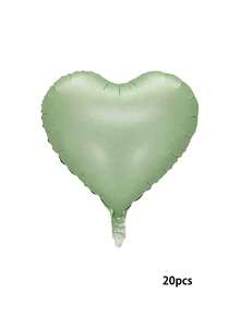 18-Inch Foil Heart Shape Balloons For Wedding, Birthday, Proposal Party Decoration, Back To School Valentine Day - Green - View 7