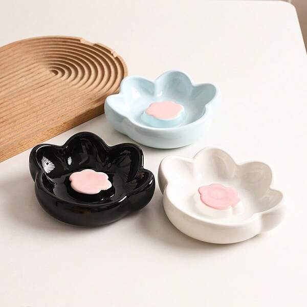 Leicht zu reinigende Keramik-Futternapf und -Teller für Katzen mit Schutz der Halswirbelsäule, Anti-Würge Langsam-Fress-Napf, Hundenäpfe und Futter-Teller