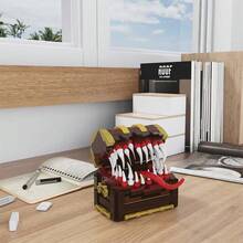Treasure Box Monster Monster Building Set, Games Treasure Chest Model Suitable For Halloween & Christmas Decoration, Ideal For Family Gatherings And As Birthday Gifts. - Màu nâu Sô-cô-la - Xem 4