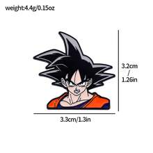 1 件热血经典卡通动漫龙珠周边，时尚精致超级赛亚人孙悟空、贝吉塔、龟仙人卡通人物胸针，包包装饰适合日常佩戴或作为礼物或收藏 - 彩色 - 查看 12