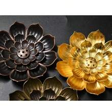 1pc Lotus Flower Incense Holder, Zen Style Incense Stick Holder, Home Decor Incense Burner Tray