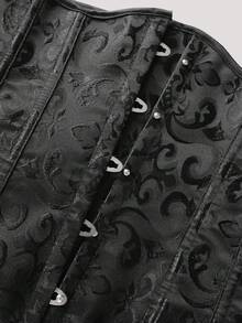 Waist Belt, Women's Waist Belt, Black Jacquard Palace Style, Classic And Versatile, Suitable For Outer Wear, Suitable For Daily Wear, Masquerade, Halloween Party, Women's Waist Belt, Women's Waist Clip - 黑色 - 查看 4