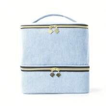High-Quality Corduroy Soft Material Smart Multi-Layer Efficient Storage For 30 Bottles Of Nail Polish And Manicure Tools, Nail Polish Storage Bag, Multi-Functional Cosmetic Bag, Manicure Storage Box/Case, Suitable For Travel, Beauty Salon And Home Use, Designed For Manicurists And Gift Givers Autumn University Essentials Travel Essentials Holiday Vacation Travel Bag For Women Makeup Bag Makeup Organizer Make Up Bag - Multicolor - View 6