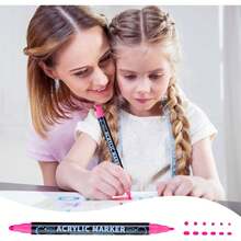 Acrílicos Marcadores - Set de 120 Colores, Resistente al Agua, Rotuladores de Arte para Pintar en Piedra, Vidrio, Madera yás - 120 Colores - Ver 5