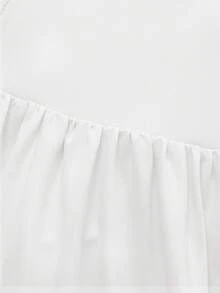 Solid Square Neck A-Line Dress