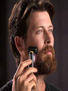 MicroTouch SOLO 钛金充电式胡须和身体剃须刀，可修剪、修边、剃须和修饰 - 黑色 - 查看 3