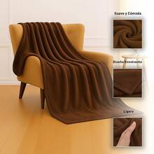 Cobija Matrimonial, Franela de Alta Calidad, Frazada Cómoda y Calientita Tejido Suave y Cálido, Manta de% Poliéster Ultrasuave, Calidad Premium (1, Gris, Matrimonial) - cafetería - Ver 11