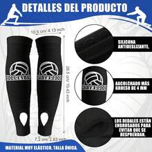 Rodilleras De Voleibol Y Mangas De Brazo 3pcs, Accesorios de voleibol, 2 Pares Rodilleras Voleibo y Mangas Voleibol y Mochila unisex con cordón, Tenis, Ciclismo, Montañ, etc (L/Adulto) - Negro - Ver 8