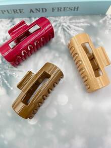 1 Stück/3 Stück/6 Stück einfarbige lässige Silikon Haarklammern, 2025 neue stilvolle Silikon Haarklammern für Weihnachten, Strand, Reise, Party, Urlaub, Schulanfang, süße Haaraccessoires Herbst Winter elegante Haarspange