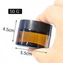 1 个 5g/20g/30g/50g 空棕色玻璃罐，带内衬和黑色盖子，1 盎司面霜、保湿霜、眼霜、乳液、化妆品包装瓶、家居生活、储物容器、收纳瓶、罐子、分隔瓶和罐子、旅行必备品、学校必备品 - 黑色 - 查看 7