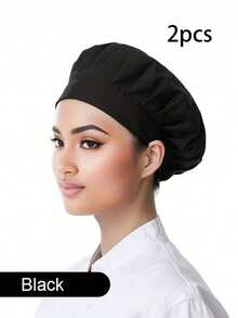 1pc Adjustable Elastic Chef Hat, Unisex Cooking Cap, Oil-Proof Work Hat, Dust-Proof Hair Cover, Suitable For Restaurant, Factory, Kitchen, Cooking, Hair Protection, Workshop, Food Service, Mother's Day Gift - Multicolor - View 12