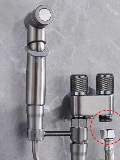KIT BANHEIRO Ducha Higiênica Duas Saídas De 1/2 Mm Com Registro Conjunto De Pulverizador