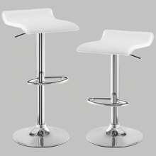 VECELO Bar Stools Set Of 4, Modern PU Leather Adjustable Bar Stools With Back, 360° Swivel Bar Height Stools For Kitchen Counter Island - No Stripes - View 10