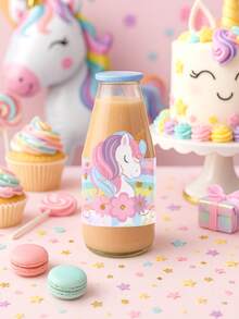 10/20 pièces Autocollants de bouteille thème licorne arc-en-ciel, Autocollants d'emballage de bouteille motif licorne arc-en-ciel rêveuse, Étiquette d'emballage de décoration de fête d'anniversaire, Autocollants d'emballage de bouteille thème licorne pour fête, Étiquettes décoratives d'autocollants de bouteille pour fête de mariage et baby shower, Décoration licorne, Décoration pour révélation du sexe, Faveurs de fête