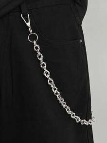 1 件哥特式复古夸张几何骷髅链身体链，时尚嘻哈，适合节日、派对、休闲装、街拍、度假、宴会、男女通用魅力珠宝裤链礼物 - 褲鏈 - 查看 7