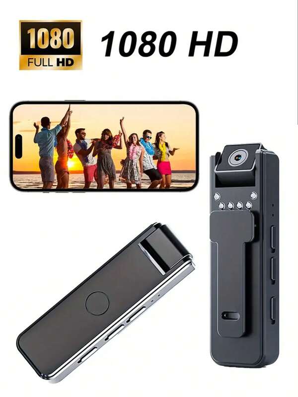 Mini Body Camera With Clip – Portable Wearable Small Security Video Recorder