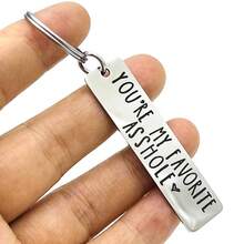 1pc Stainless Steel Keychain - "You Are My Love" Engraved Message, 304 Stainless Steel Keyring With Clip, Ideal Gift For Him Or Her On Valentine's Day, Humorous Accessory | Meaningful Message | Durable Keychain