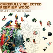 1pc Wooden Jigsaw Puzzle, Asymmetrical Animal Shaped Wooden Puzzle Toy, Unique Party Game Gift, Decorative Art Puzzle, Tabletop Magic Puzzle, Creative Children's Educational Puzzle, Holiday Gift, Adult Wooden Puzzle, Christmas Gift, Back To School Gift, Birthday Gift (2D Puzzle)