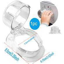 TWO DADS Children's Safety Stove Knob Cover, Transparent Stove Knob Protector, Suitable For Kids And Pets, Oil And Dirt Resistant, Easy To Clean