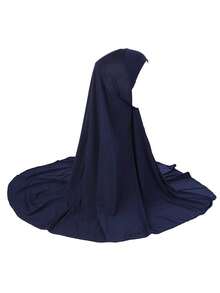 1 Khăn trùm đầu tiện lợi cho phụ nữ theo đạo Hồi, Khăn choàng đơn giản bằng vải lanh pha lê màu trơn, Khăn trùm đầu đa năng thời trang, Khăn trùm đầu Niqab chống nắng khi cầu nguyện ngoài trời thoáng khí - khăn xếp - Xem 6