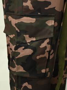 Women's Casual Camouflage Cargo Overalls Pants, Street Fashion Trousers For Autumn - Army Green - View 8