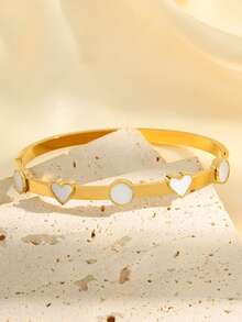 1 pieza de pulsera de acero inoxidable de color elegante y de lujo con estilo clásico, duradera y adecuada para uso diario, ideal como regalo de vacaciones