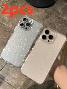 2 件 2 毫米厚闪光优质透明亚克力光滑光泽简约全覆盖防震手机壳适用于 15/15 Pro Max/15 Pro/15 Plus/11/12/13/14/16/17 Pro Max/XS/XR/11 Pro/11 Pro Max/12 Pro/12 Pro Max/13 Pro/13 Pro Max/7 Plus/14 Pro/14 Pro Max/14 Plus/16 Pro/16 Plus/17/17 Air/17 Pro/7 Plus/8 Plus/8/SE2 - 無色 - 查看 26