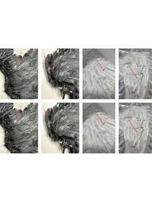 1pc Natural Feather Material White Angel Wings Set, Perfect For Holiday Angel Costume, Photo Shoot, Stage Performance And Cosplay Props (Since It's Made Of Natural Feathers, There May Be Slight Imperfections In The Craftsmanship And Product, Such As Some Dirt, Dust, Glue Marks And Glue Overflow, Which Is Normal) - Multicolor - View 9