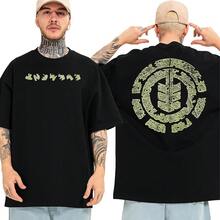 Street Style Drip T-Shirt Hip Hop Street Element Skateboard Skate Shirt Blouse Unisex Men Women 100% Cotton Top Premium Streetwear New Release Various Colors!! Plus Size - 黑色 - 查看 1