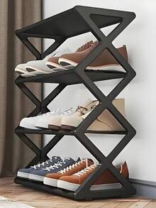 1 pezzo Portascarpe minimale a più ripiani, scaffale in piedi. Due metodi di consegna: sacchetto di plastica e confezione in cartone. Montaggio a pavimento, in metallo nero e plastica. Facile da installare, salvaspazio. Scaffale per organizzare e riporre più paia di scarpe. Lavabile a mano. Adatto per armadi, garage, corridoi, ingressi di case, camere da letto e dormitori.