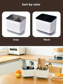 مطبخ سكين وشوكة حامل عيدان، حامل فرشاة الأسنان للحمام، حامل فرشاة الأسنان للحمام، صندوق تخزين حمام مستقل على الطاولة، صندوق تخزين حمام مستقل على الطاولة، رف تخزين متعدد الاستخدامات لفرشاة الأسنان ومعجون الأسنان، حامل فرشاة المكياج والحلاقة، اكسسوارات الحمام