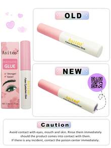 Asiteo 5 Ml Schnelltrocknender Wimpernkleber künstlichen Wimpernverlängerung Langanhaltender Wasserfester Klebstoff Schönheitspflege Make-up-tools Starker Augenwimpern Kleber Mit Box
