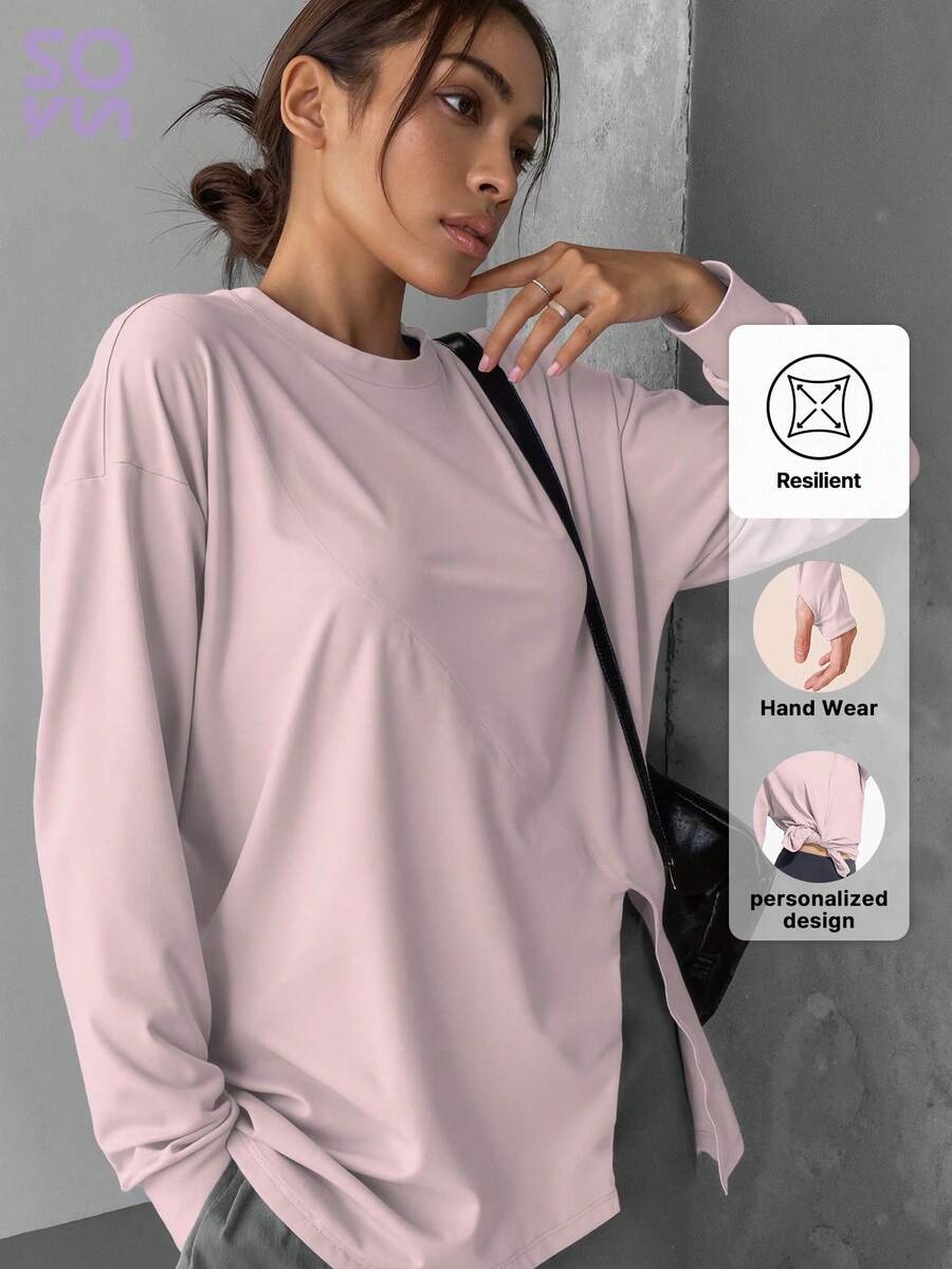 Soyun 女士宽松瑜伽服分体修身轻便适合户外活动旅行健身房跑步训练
