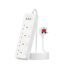 UK Standard 8-In-1 Power Strip Extension Cord, 4-Way UK 3-Pin Outlets With Independent Switches, USB Charging Ports, Multi-Outlet Power Strip, Suitable For Home, Office, Bedroom And Travel Use - UK Plug(220-240V) - View 11