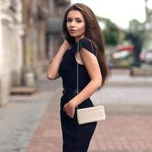 REKOBON Bolso de Noche Carteras de Embrague para Mujer, Bolso de Noche de con Purpurina con Cadena, Bolsos Cruzados de con Sobre de Hombro para Mujer Brillante - Champán - Ver 5